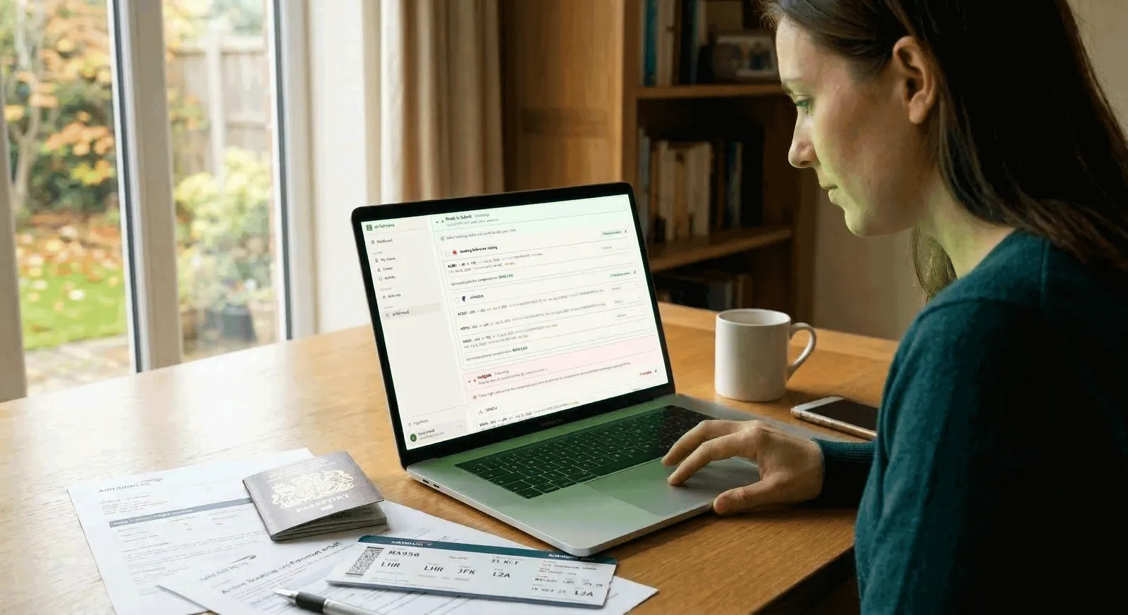 Person filling out a form on a laptop